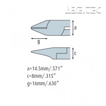 Boční kleště se vsazeným spojem 1263EP02 silné, bez fasety
