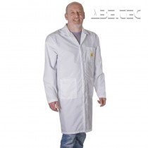 ESD laboratorní plášť, bílý, velikost S, 72151