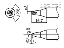 Pájecí hrot HAKKO T33-1611