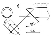 Spájkovací hrot HAKKO T33-SSBC5, Slim Type