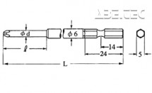 Bit V14D030075 V-14 (3.0x30)-0-(6)-75
