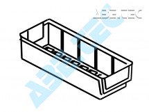 Policový zásobník 3010-3, 300 x 92 x 82 mm, šedý