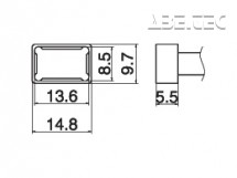 Odpájecí hrot Quad 13,6x8,5 T15-1201