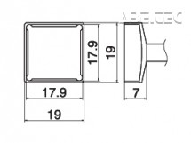 Pájecí hrot Quad 17,9x17,9 T15-1204