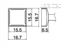 Pájecí hrot Quad 15,5x15,5 T15-1207