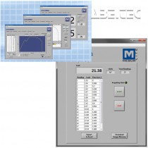 Zkušební přístroj síly M4-5E je dodáván spolu se softwarem MESUR Lite.