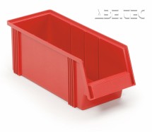  - Stohovací zásobník 1950-5, 500 x 186 x 182 mm, červený