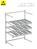 Treston - Zadní rozšíření Treston FiFo Flow Rack, M1350, ESD, 1385x735x1860mm, TFR1350RE-49
