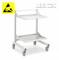 Treston - Průmyslový vozík Treston Multi Trolley M500 ESD, nízký, 2 police, TMTL5-001-49