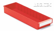 Treston - Policový zásobník 6020-5, 600 x 186 x 82 mm, červený