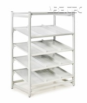  - Základní modul Treston FiFo Flow Rack, M1350, 1385x805x1860mm, TFR1350SS-49