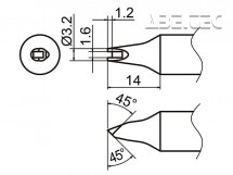  - Pájecí hrot HAKKO T37-DR1632