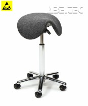 Treston - Sedlová stolička SADDLE G, šedá, ESD