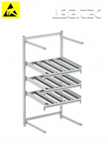 Treston - Zadní rozšíření Treston FiFo Flow Rack, M900, ESD, 933x735x1860mm, TFR900RE-49