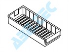 Policový zásobník 5020-3, 500 x 186 x 82 mm, šedý
